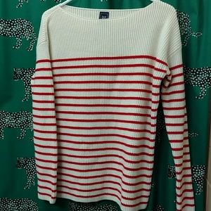 Never worn Gap breton stripe mariner sweater